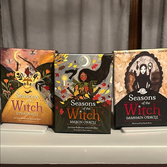 Seasons of the Witch Mabon Oracle, Samhain oracle and Litha Oracle Deck